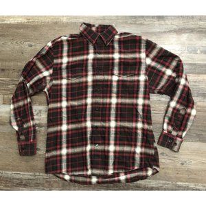 1897 Legends Mens Large Red & Black Long Sleeve Button Up Shirt